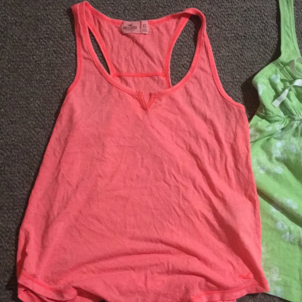 ⭐️ NWT Hollister Neon Orange Pink Summer Tank XS